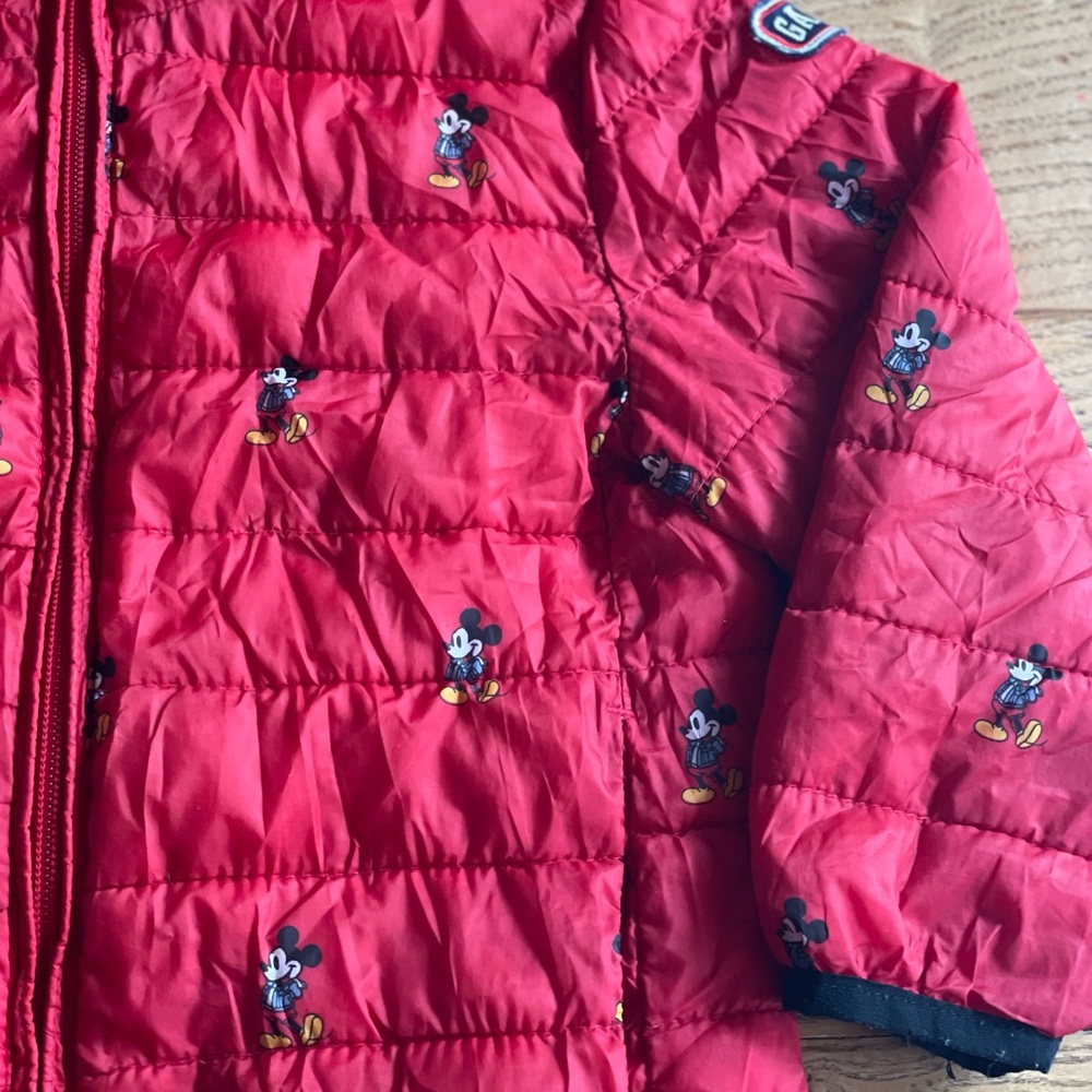 Baby Gap Disney Mickey Mouse Cold Control Lightweight Puffer Jacket Size 4 Boys - Picture 3 of 9